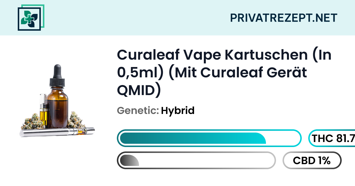 curaleaf vape erfahrungen Curaleaf Vape Kartuschen (in 0,5ml) (mit Curaleaf Gerät QMID)